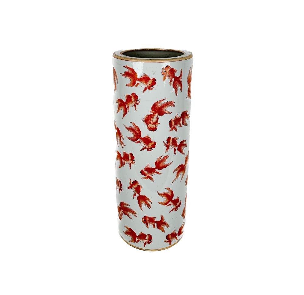 PORCELAIN GOLDFISH PATTERN UMBRELLA