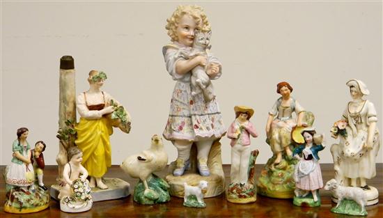 Porcelain group  large bisque