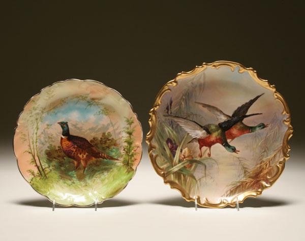 Porcelain hand painted plates;