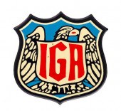 PORCELAIN IGA STORE SIGNMeasur