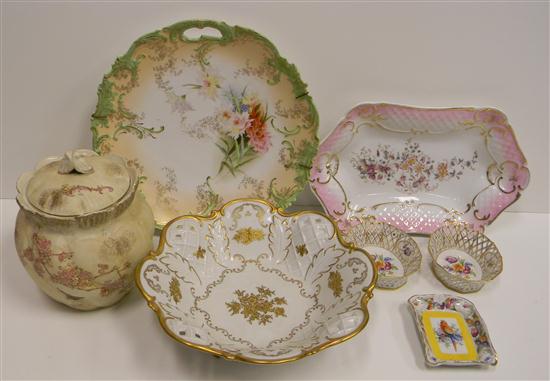 Porcelain including: china footed