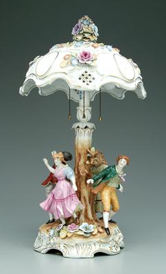 Porcelain lamp and shade: Dresden