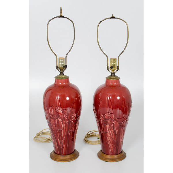 Porcelain Lamps 20th century a pair