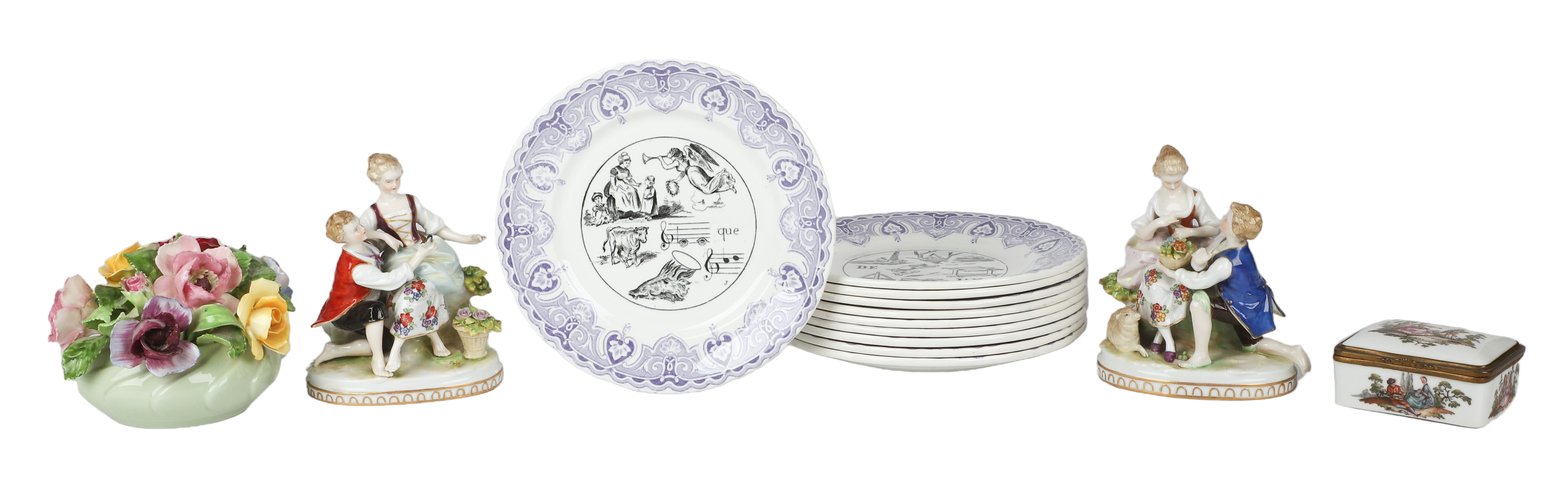 Porcelain Luncheon Plates,