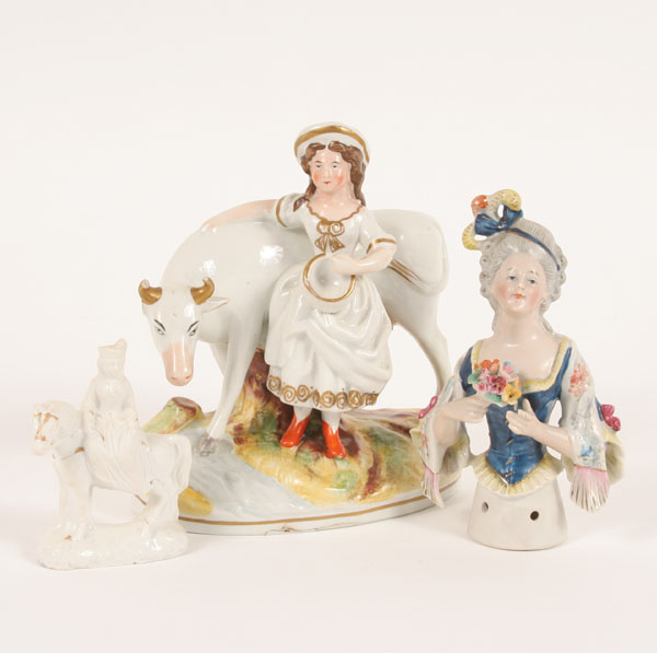 Porcelain milkmaid, fairings,