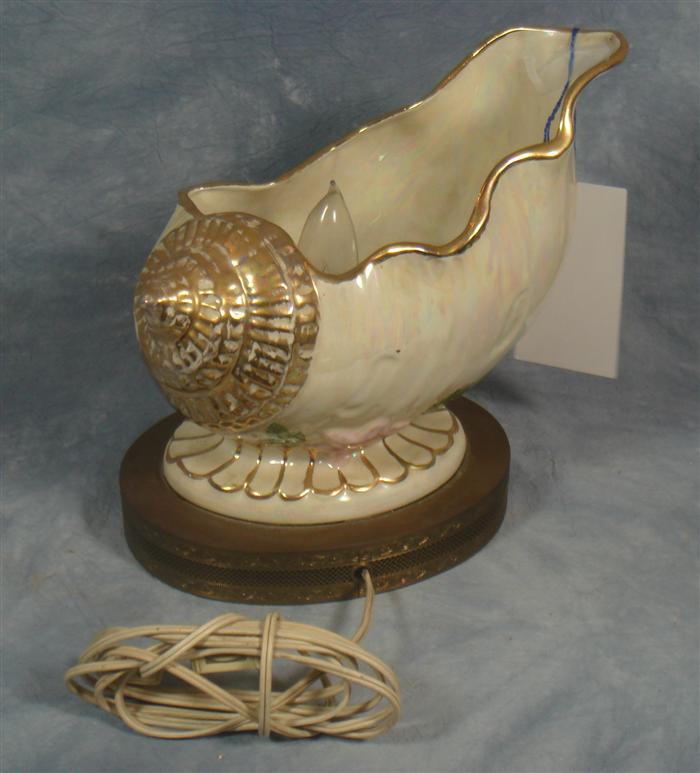 Porcelain nautilus shell table