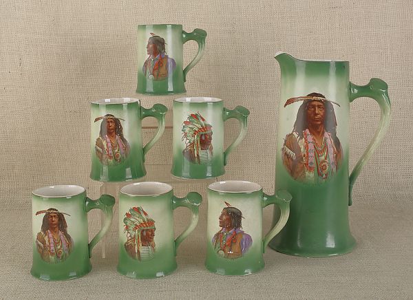 Porcelain pitcher set 19th c.