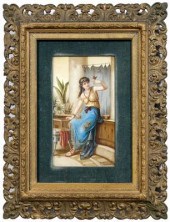 Porcelain plaque after Diana C