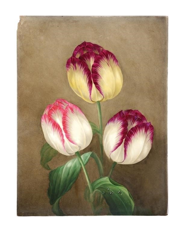 PORCELAIN PLAQUE, HAND PAINTED,