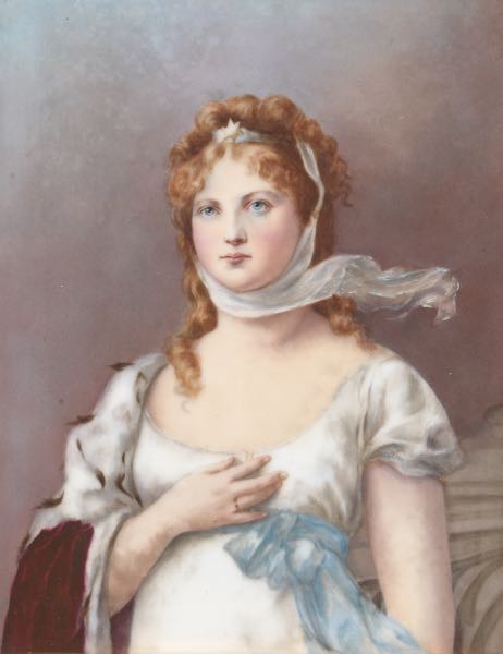 PORCELAIN PLAQUE OF PRINCESS LOUISE