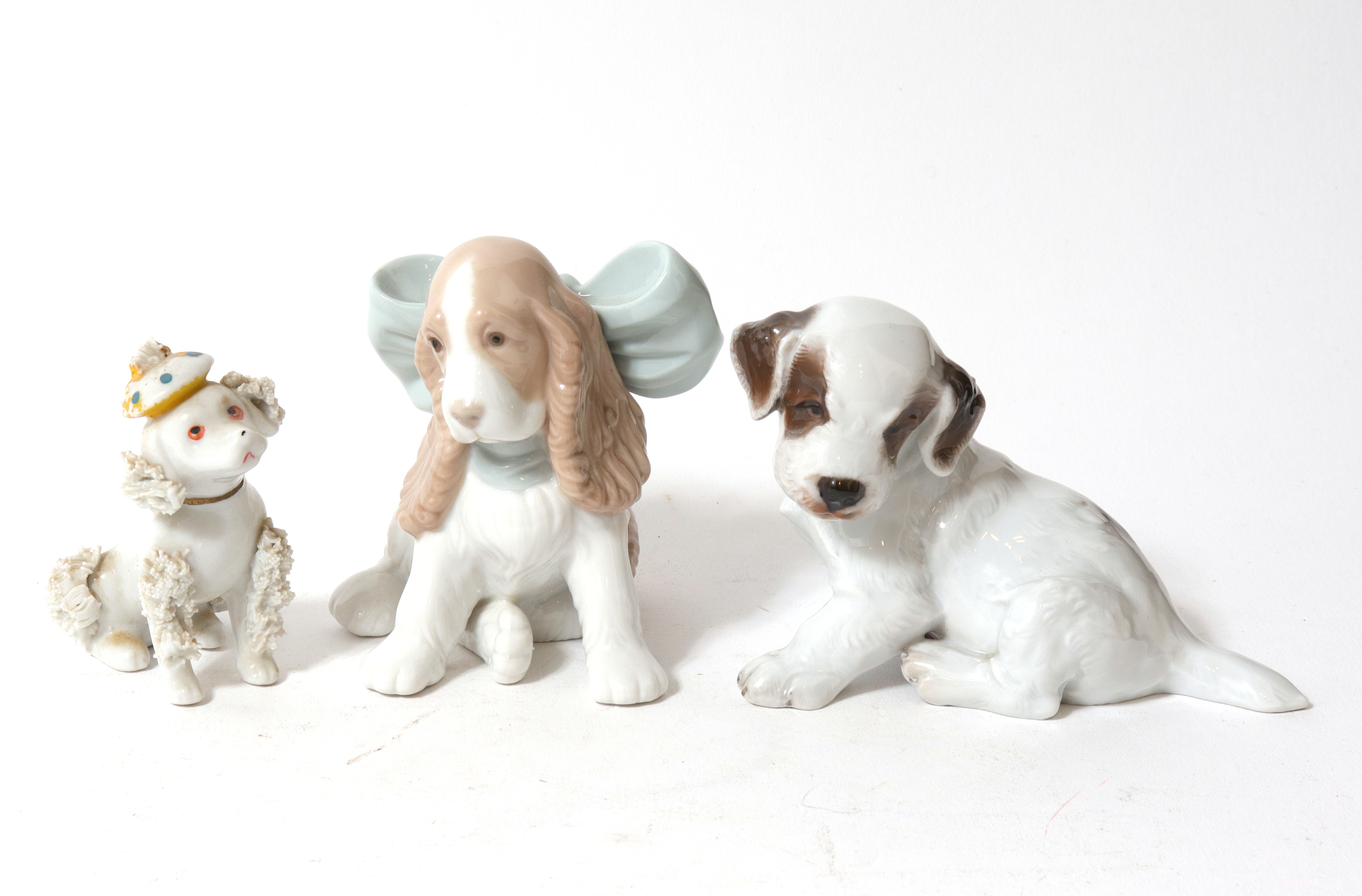 PORCELAIN PUPPY DOG FIGURES,