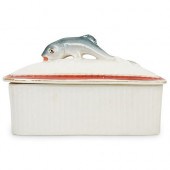 PORCELAIN SARDINE LIDDED BOXDE