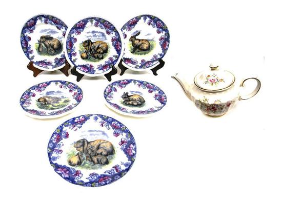 Porcelain  seven peices: six
