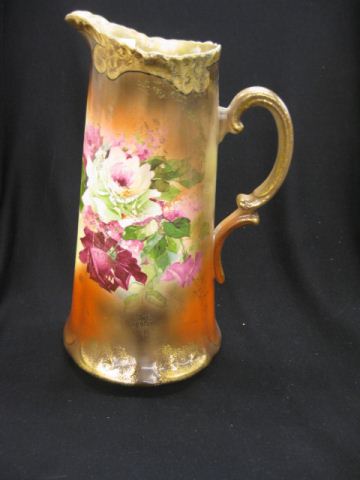 Porcelain Tankard floral gold