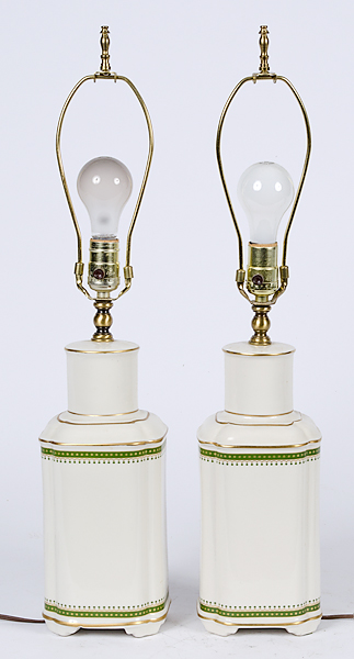 Porcelain Tea Caddy Lamps