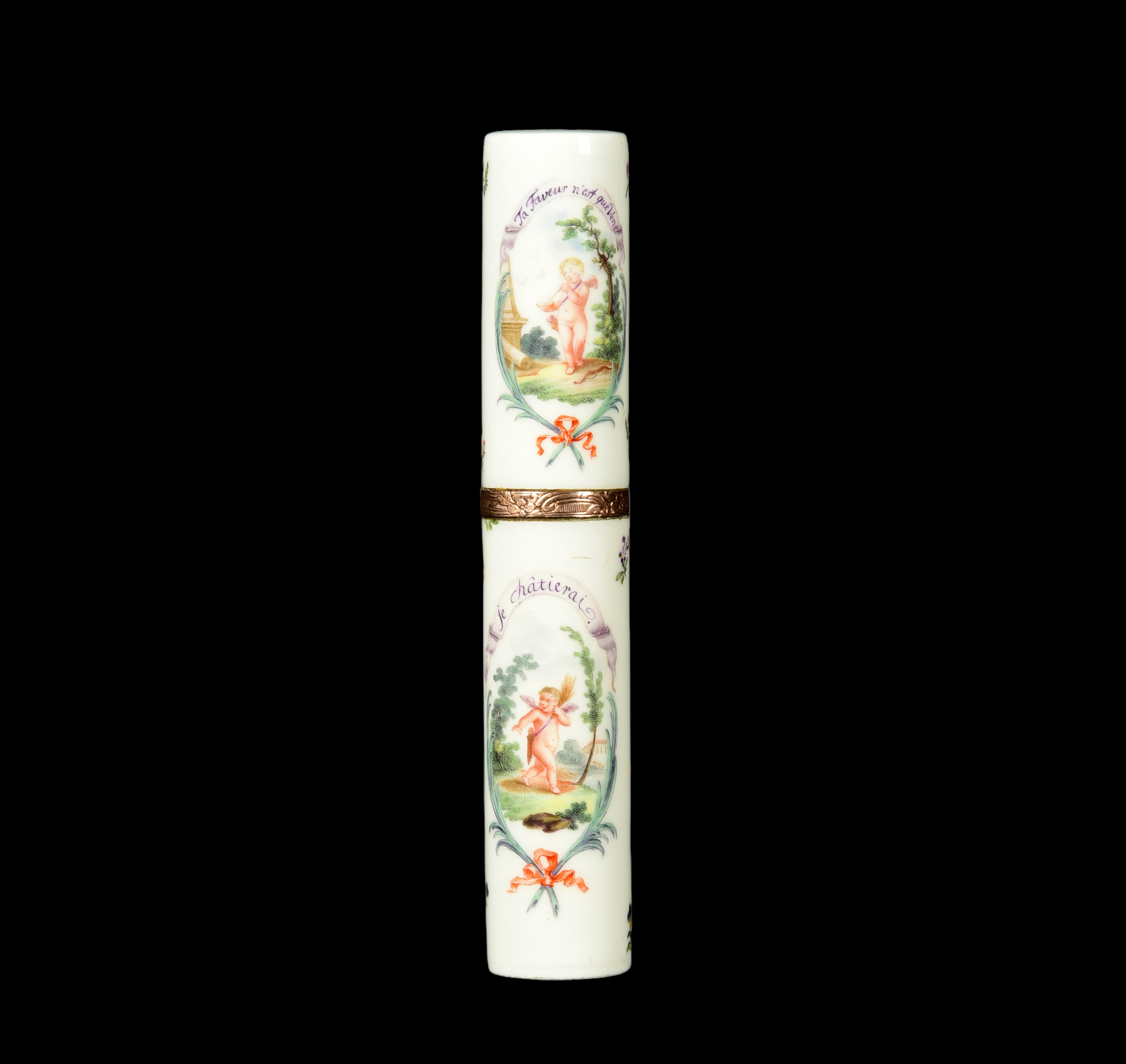 Porcelain tube lighter, "Sincere