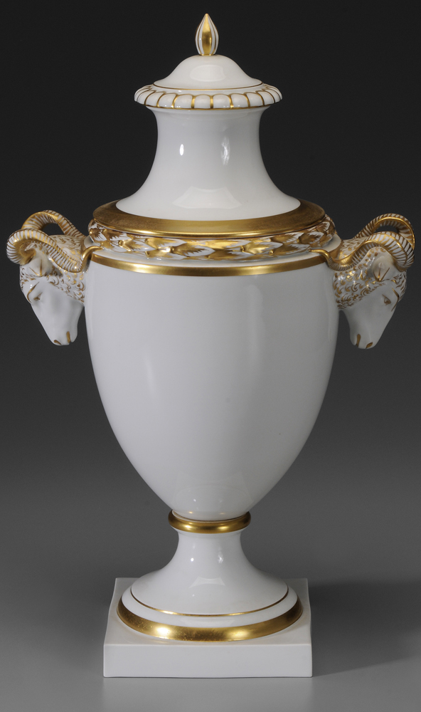 Porcelain Urn, Gilt Highlights