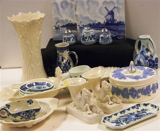 Porcelain: white Lenox shell shaped