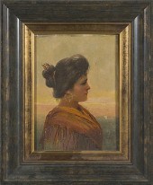 Portait of a Woman Oil on Boar