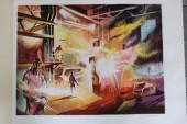 PORTFOLIO OF 12 COLORED LITHOG