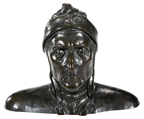 PORTRAIT BUST OF DANTE ALIGHIERI,