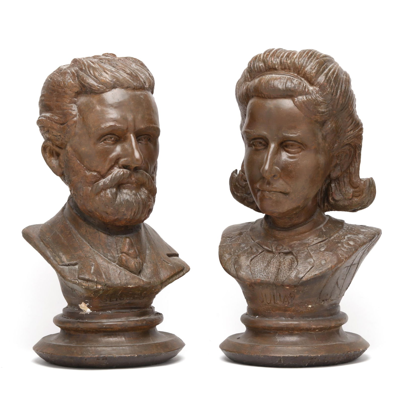 PORTRAIT BUSTS OF ULYSSES GRANT AND
