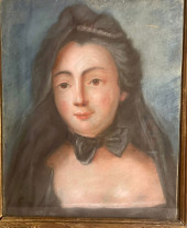 PORTRAIT DE FEMME<br>Pastel on