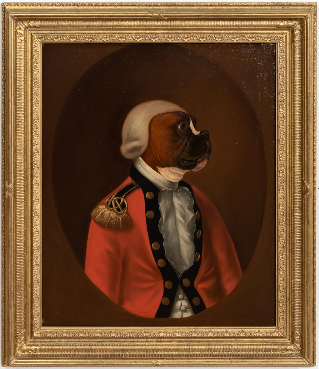 PORTRAIT, DOG IN MILITARY