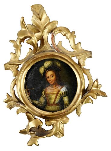 PORTRAIT MINIATURE IN GILT FRAME,