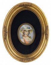 PORTRAIT MINIATURE OF A LADY,
