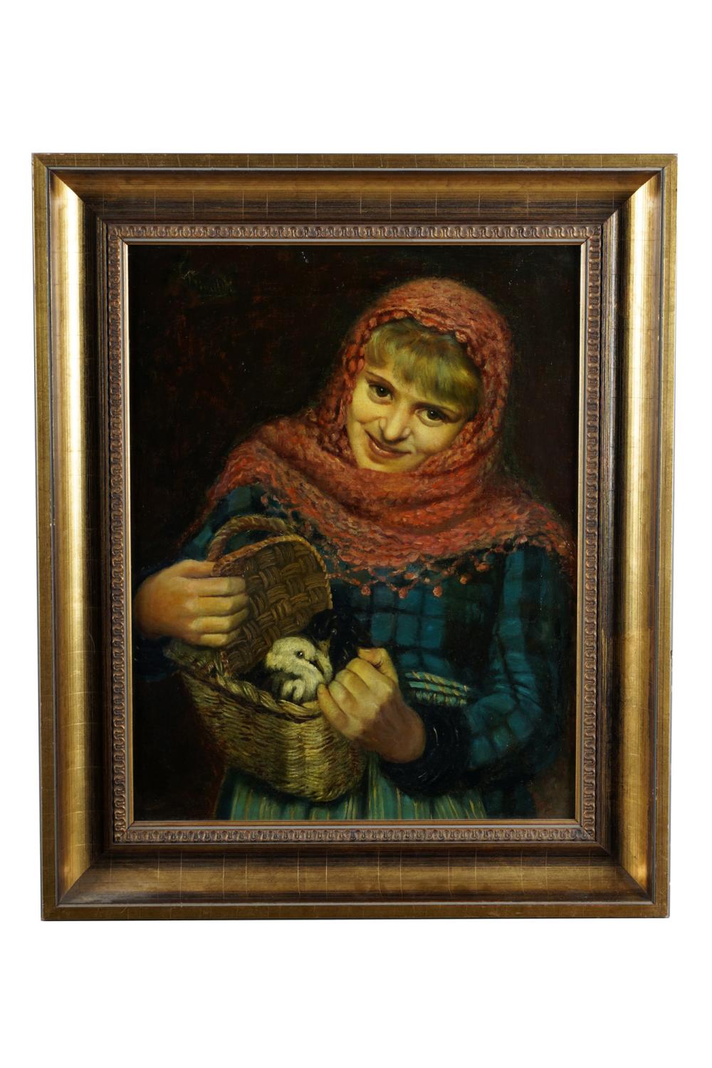 PORTRAIT OF A GIRL WITH BASKEToil