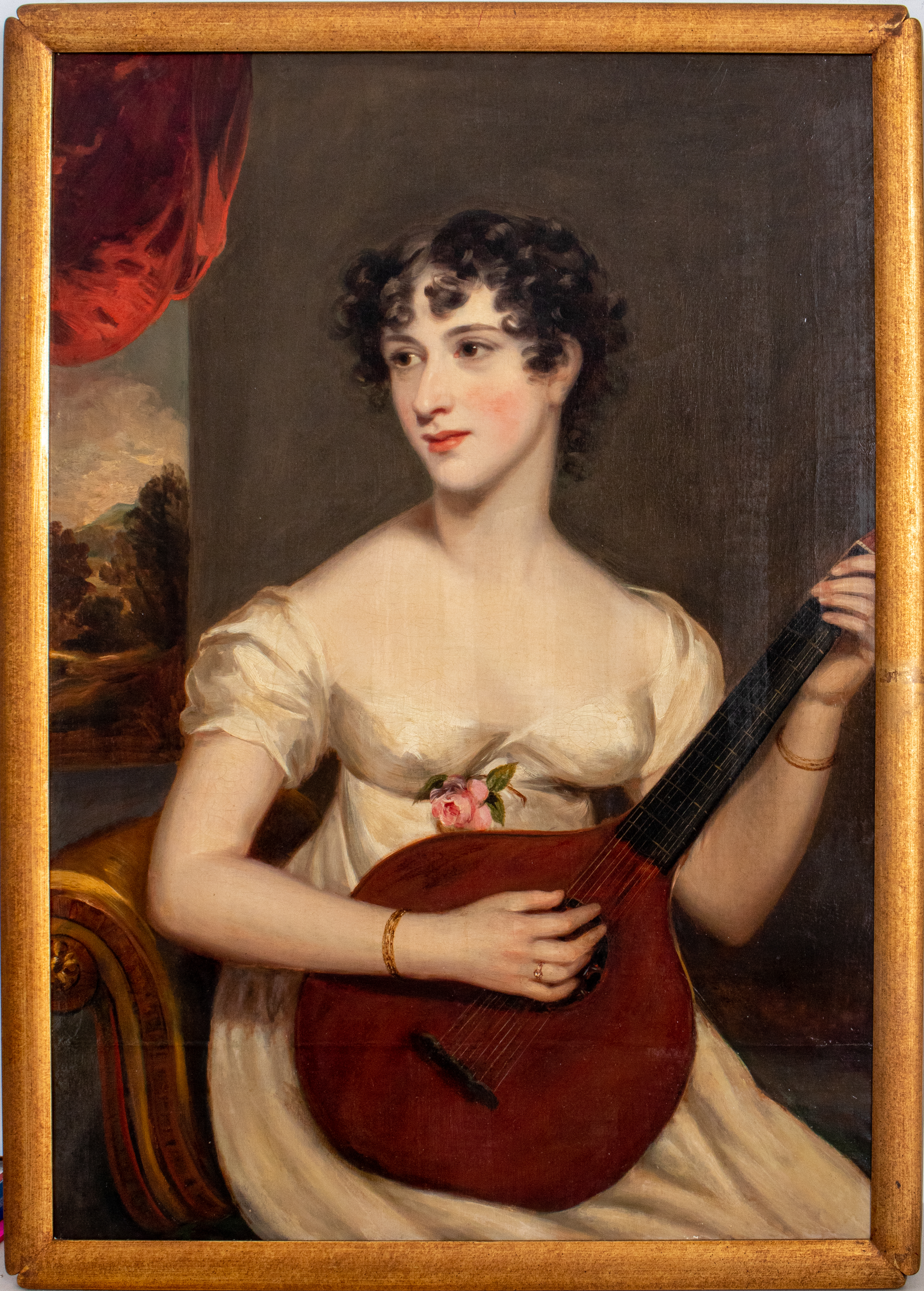 PORTRAIT OF A LUTE PLAYER, OIL ON