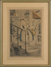 Portrait of a Milkmaid by Loui