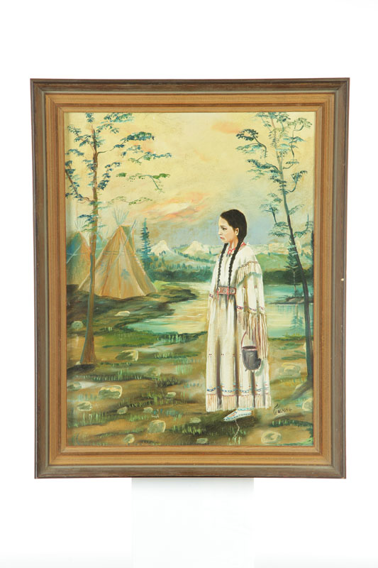 PORTRAIT OF A NATIVE AMERICAN WOMAN