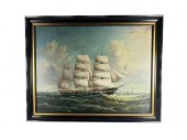 PORTRAIT OF A THREE-MASTED SHI