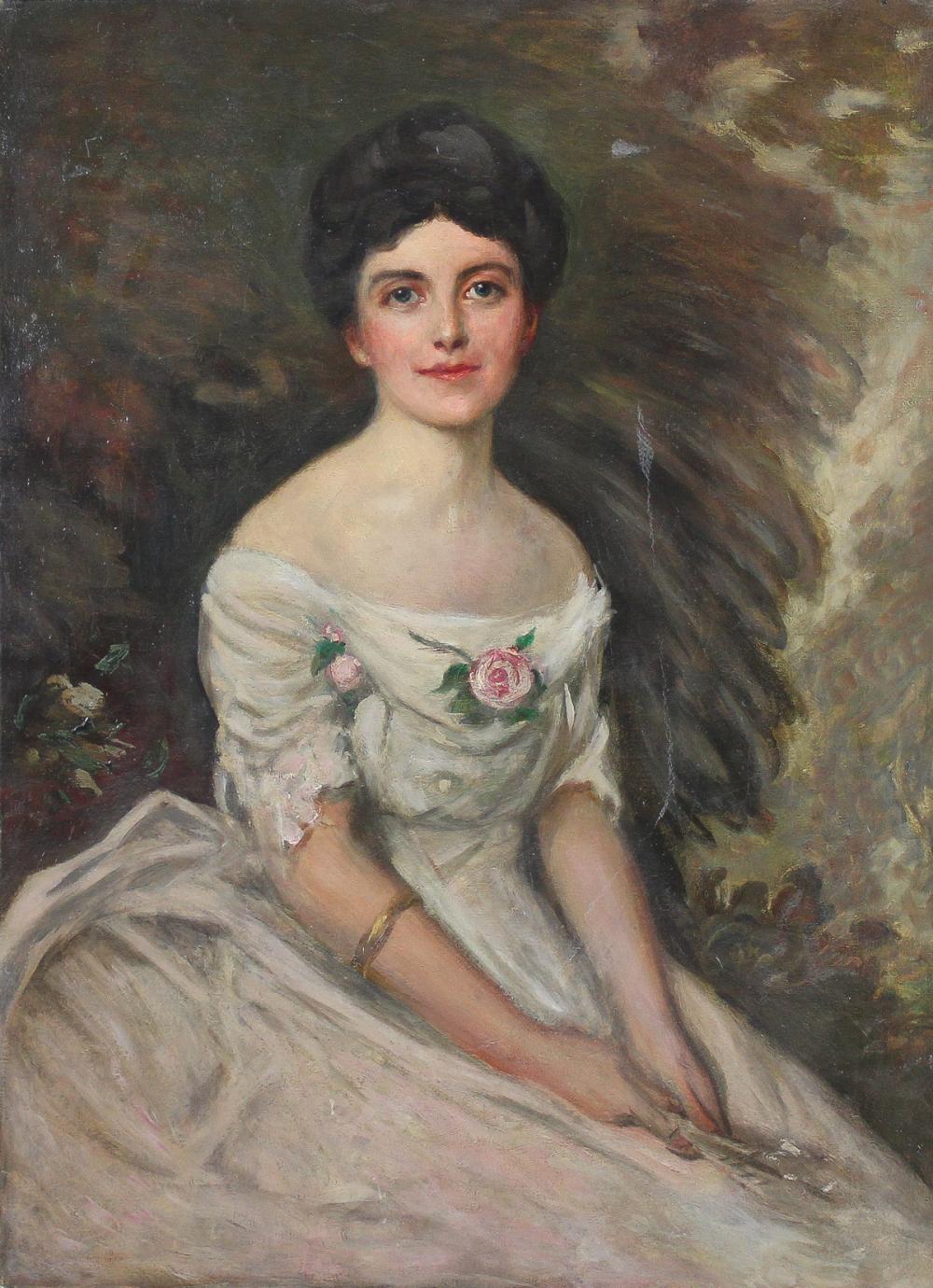 PORTRAIT OF A WOMAN A WHITE DRESS