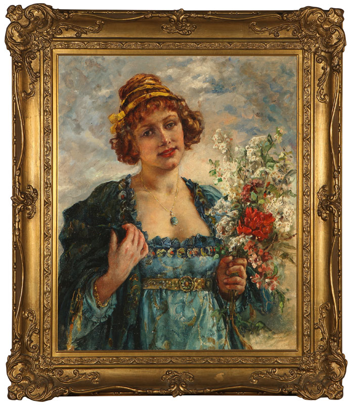 Portrait of a Woman Holding