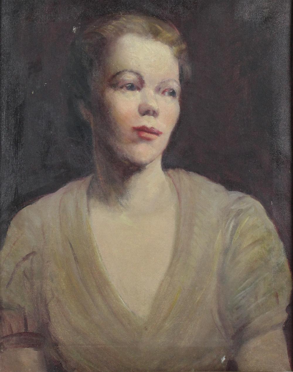 PORTRAIT OF A WOMAN Oil on