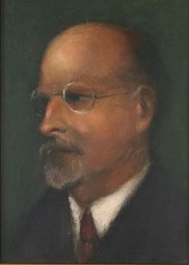 PORTRAIT OF ALBERT L GROLL OIL
