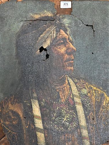 PORTRAIT OF AN INDIAN WITH