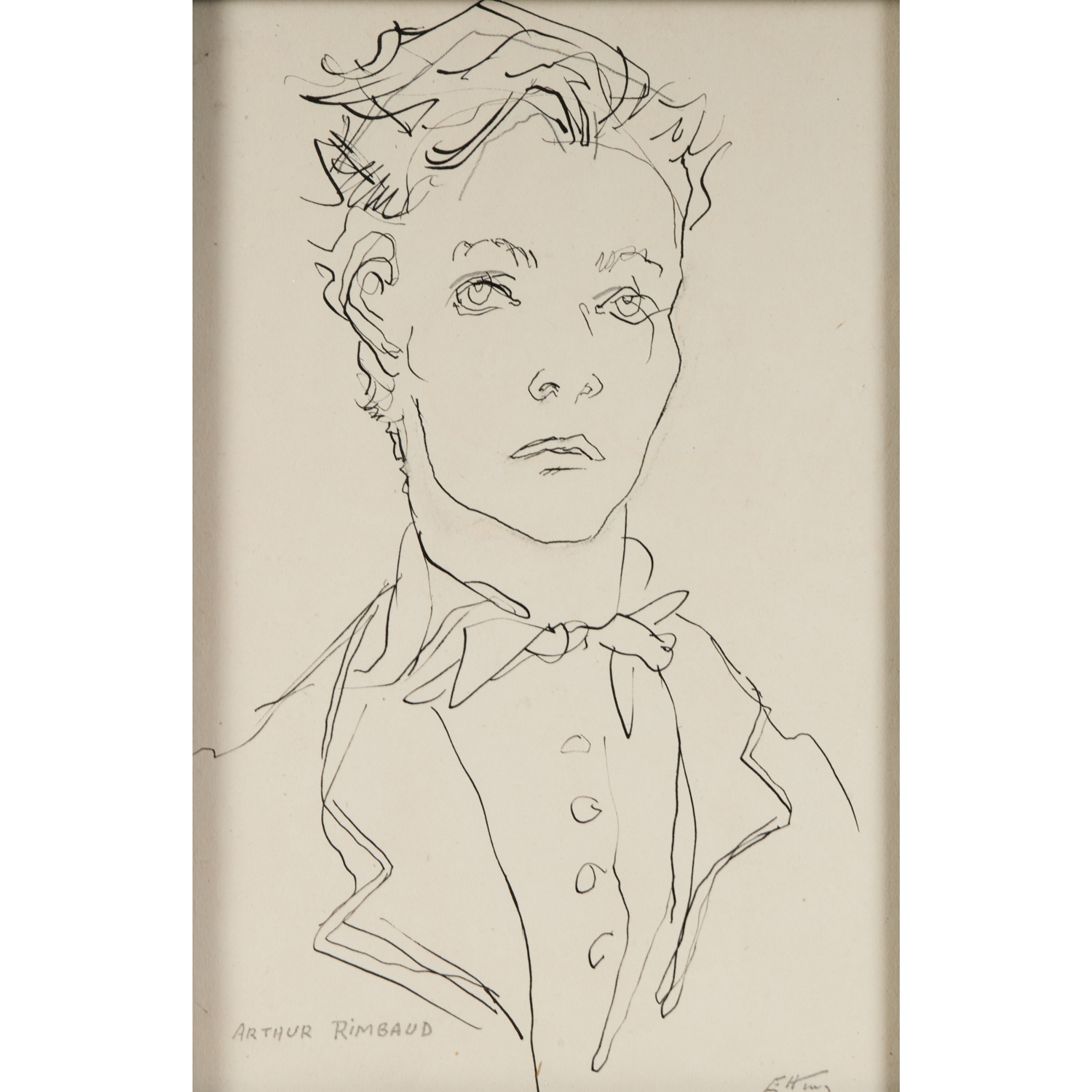 PORTRAIT OF ARTHUR RIMBAUD, DRAWING
