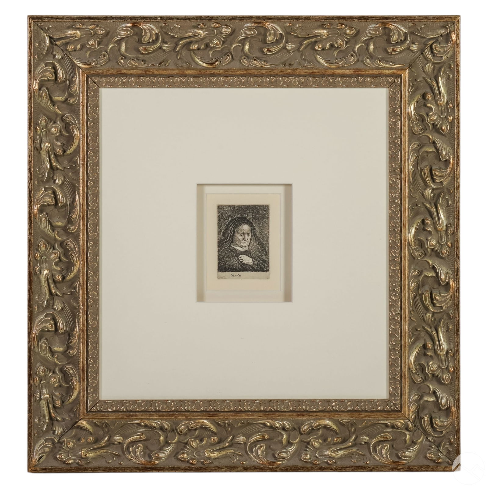 PORTRAIT OF ARTIST MOTHER ETCHING