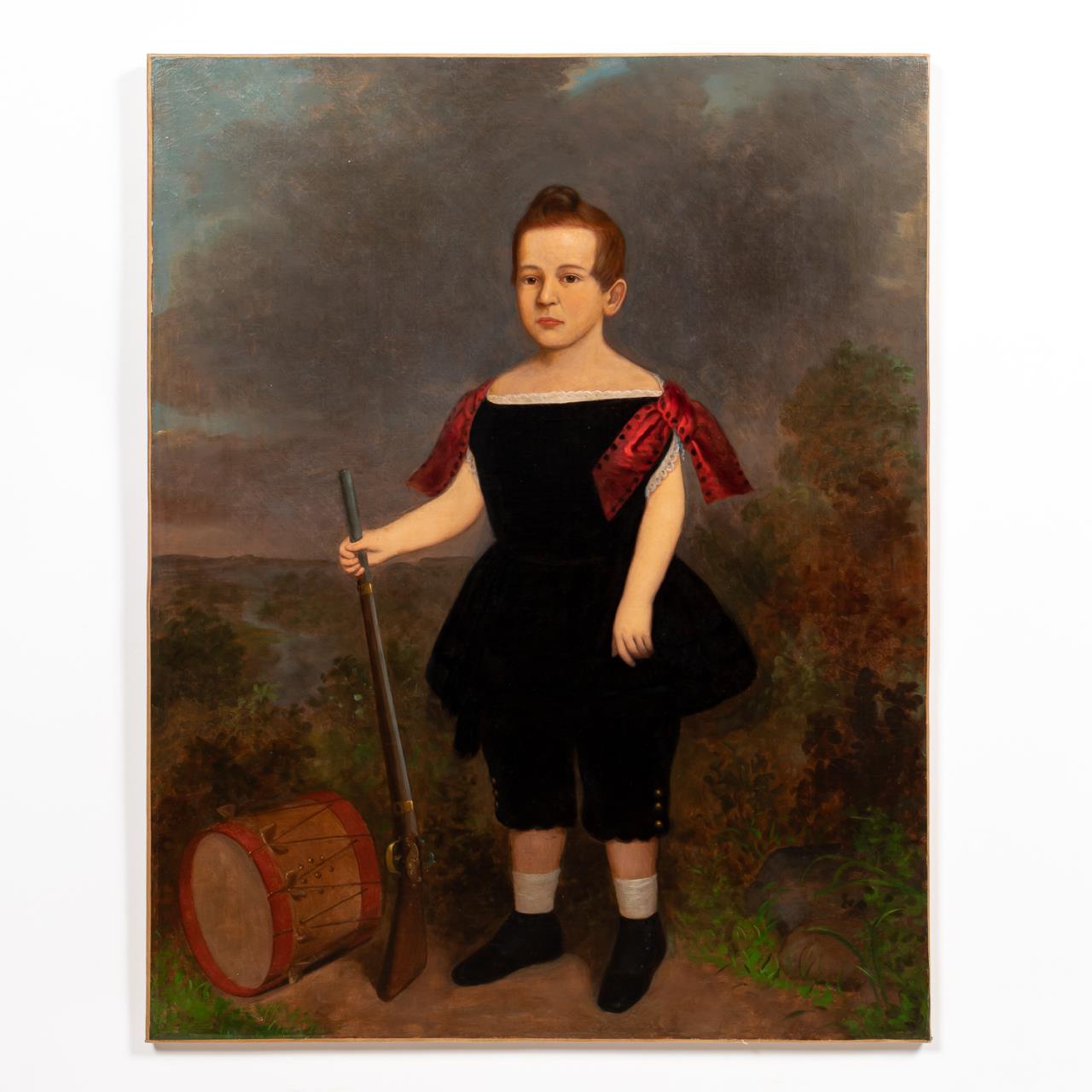 PORTRAIT OF CHILD WITH RIFLE &