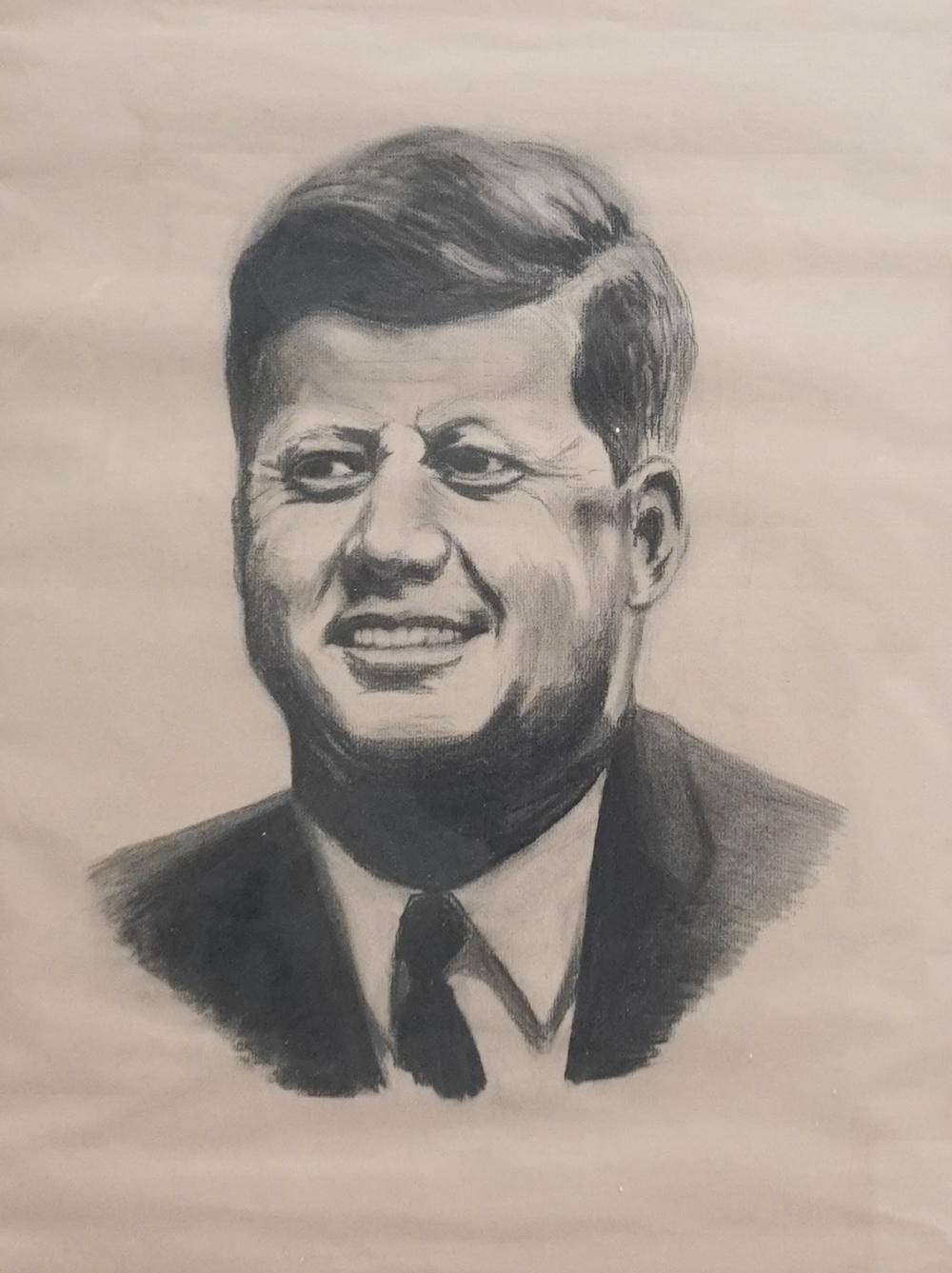 PORTRAIT OF JOHN F KENNEDY,