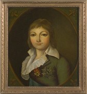 Portrait of Louis XVII Oil on