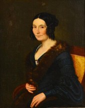 PORTRAIT OF WOMAN WITH FUR AND