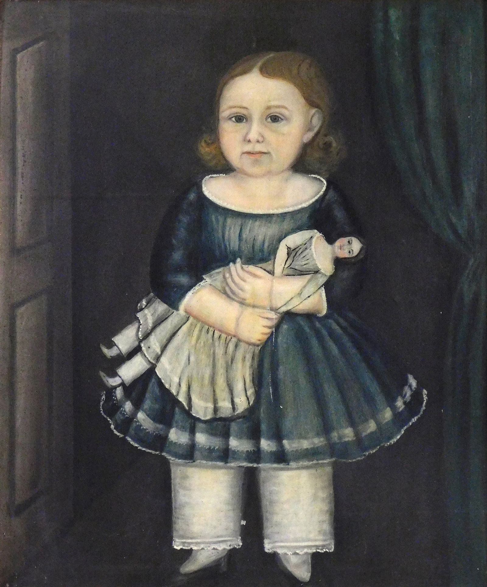 PORTRAIT OF YOUNG GIRL HOLDING A