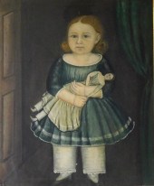 PORTRAIT OF YOUNG GIRL HOLDING