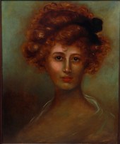Portrait painting of a young w