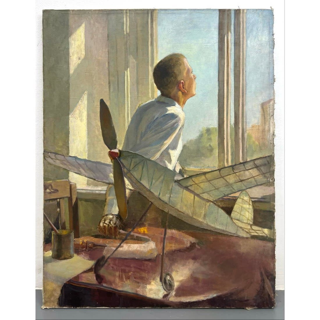 Portrait Painting of Young Man with